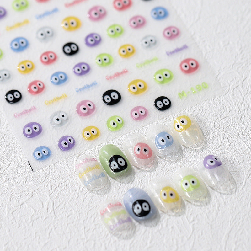 Tensor Nail Art Stickers Cute Eyes Jelly Sticker Decals M190 - Nail MAD