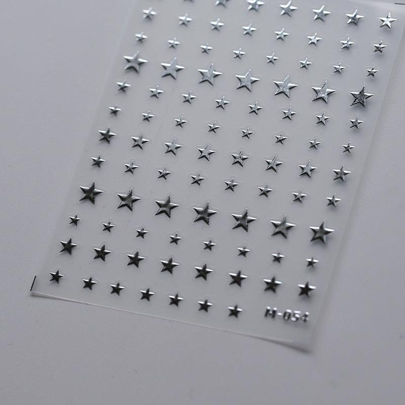 Tensor Nail Art Stickers Metal Effect Star Heart Shape Sticker Decals - Nail MAD