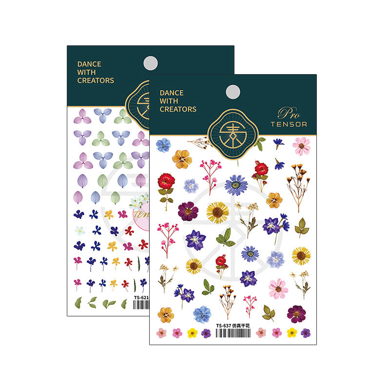 Tensor Nail Sticker Dried Flower 3D Adhesive Decals TS637 - Nail MAD