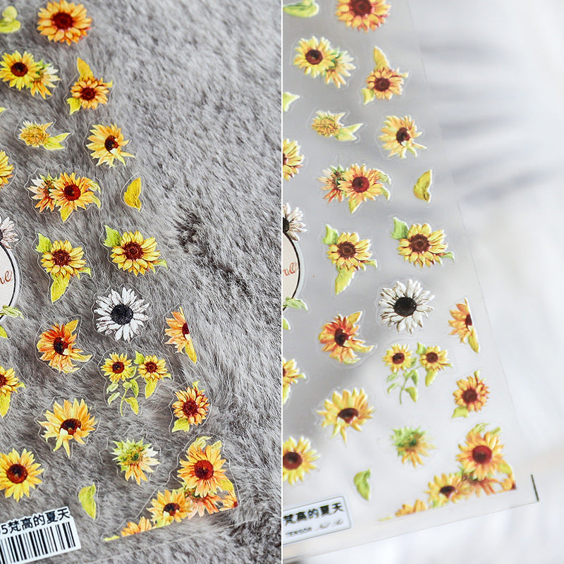 Tensor Nail Art Stickers Sunflower Sticker Decals - Nail MAD