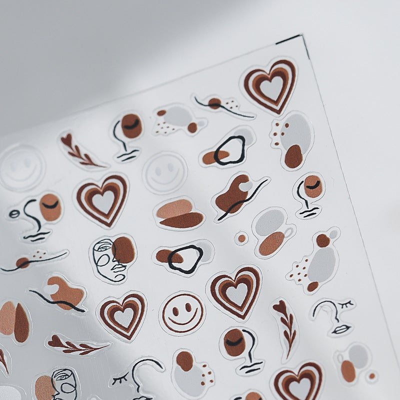 Tensor Nail Sticker Heart Marble 3D Sticker Decals FS008 - Nail MAD