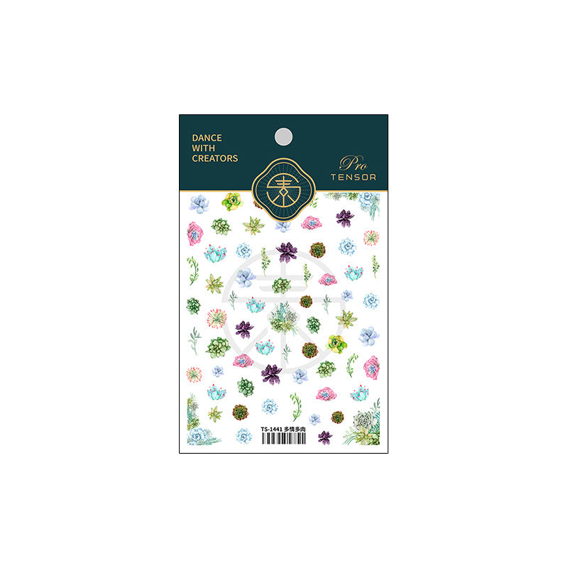 Tensor Nail Art Stickers Succulent Sticker Decals - Nail MAD