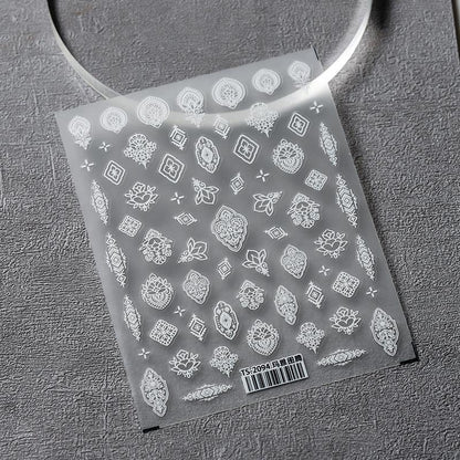 Tensor Nail Art Stickers White Totem Sticker Decals - Nail MAD