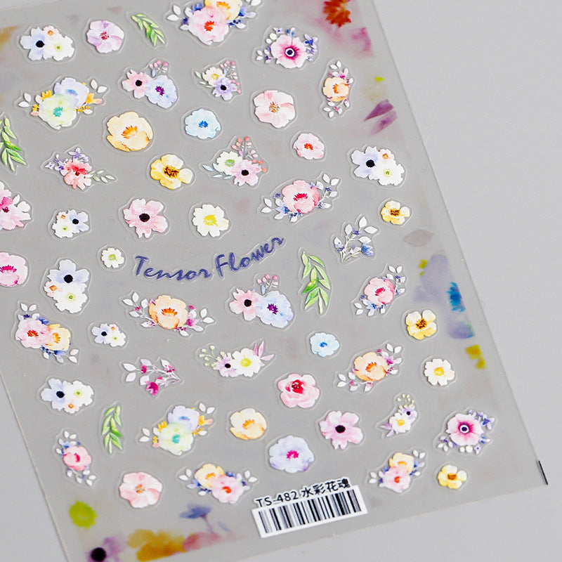 Tensor Nail Art Stickers Lily Flower 3D Sticker Decals TS479 - Nail MAD