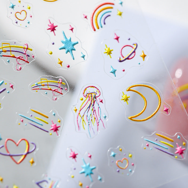 Tensor Nail Art Stickers Stars Jellyfish Sticker Decals - Nail MAD