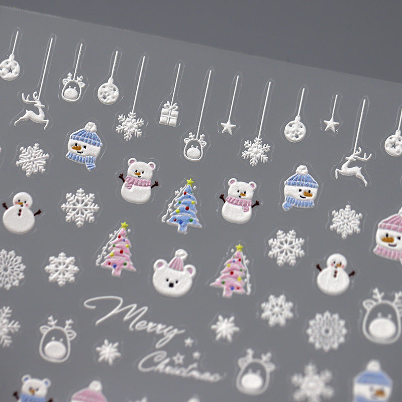 Tensor Nail Art Stickers Christmas Snowflakes Sticker Decals - Nail MAD