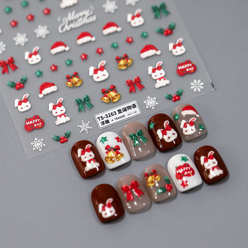 Tensor Nail Art Stickers Christmas Theme Sticker Decals - Nail MAD