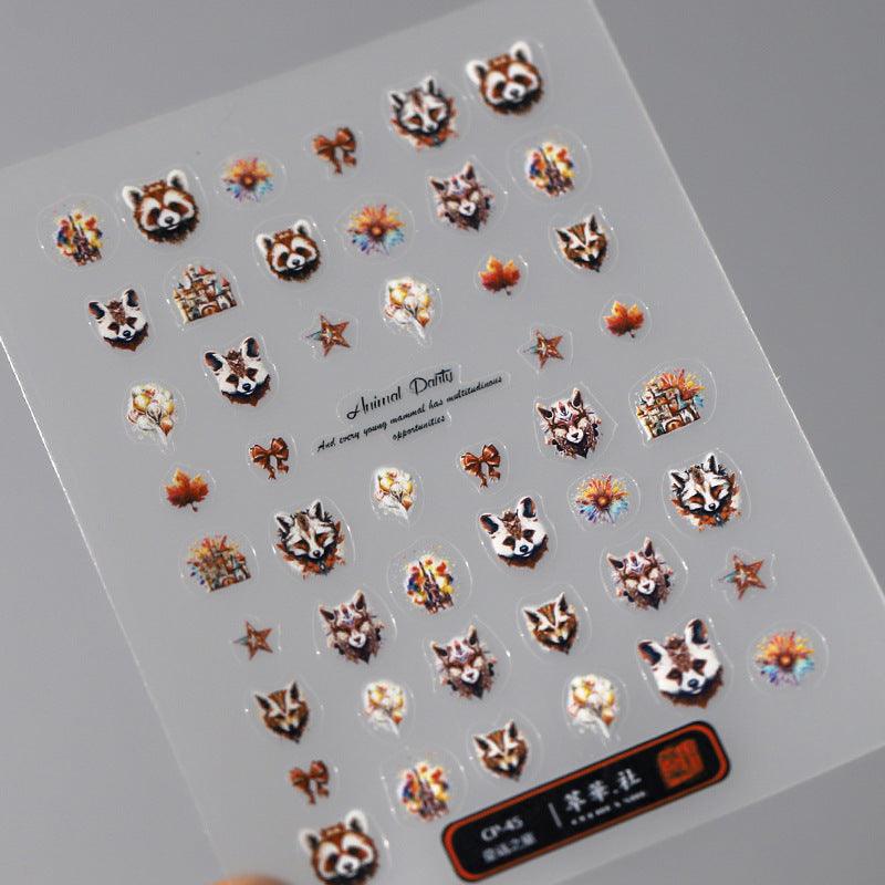 NailMAD Nail Art Stickers Adhesive Slider Embossed Wolf Sticker Decals CP043 - Nail MAD