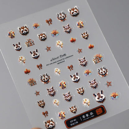 NailMAD Nail Art Stickers Adhesive Slider Embossed Wolf Sticker Decals CP043 - Nail MAD