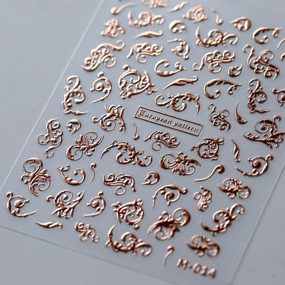 Tensor Nail Art Stickers Metal Colors Love Heart Sticker Decals - Nail MAD