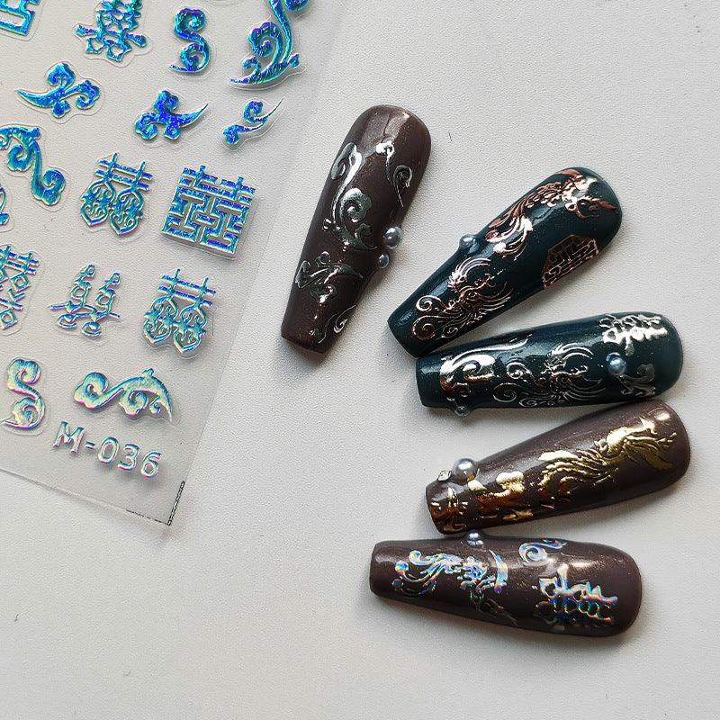 Tensor Nail Art Stickers Metal Colors Lines Sticker Decals - Nail MAD