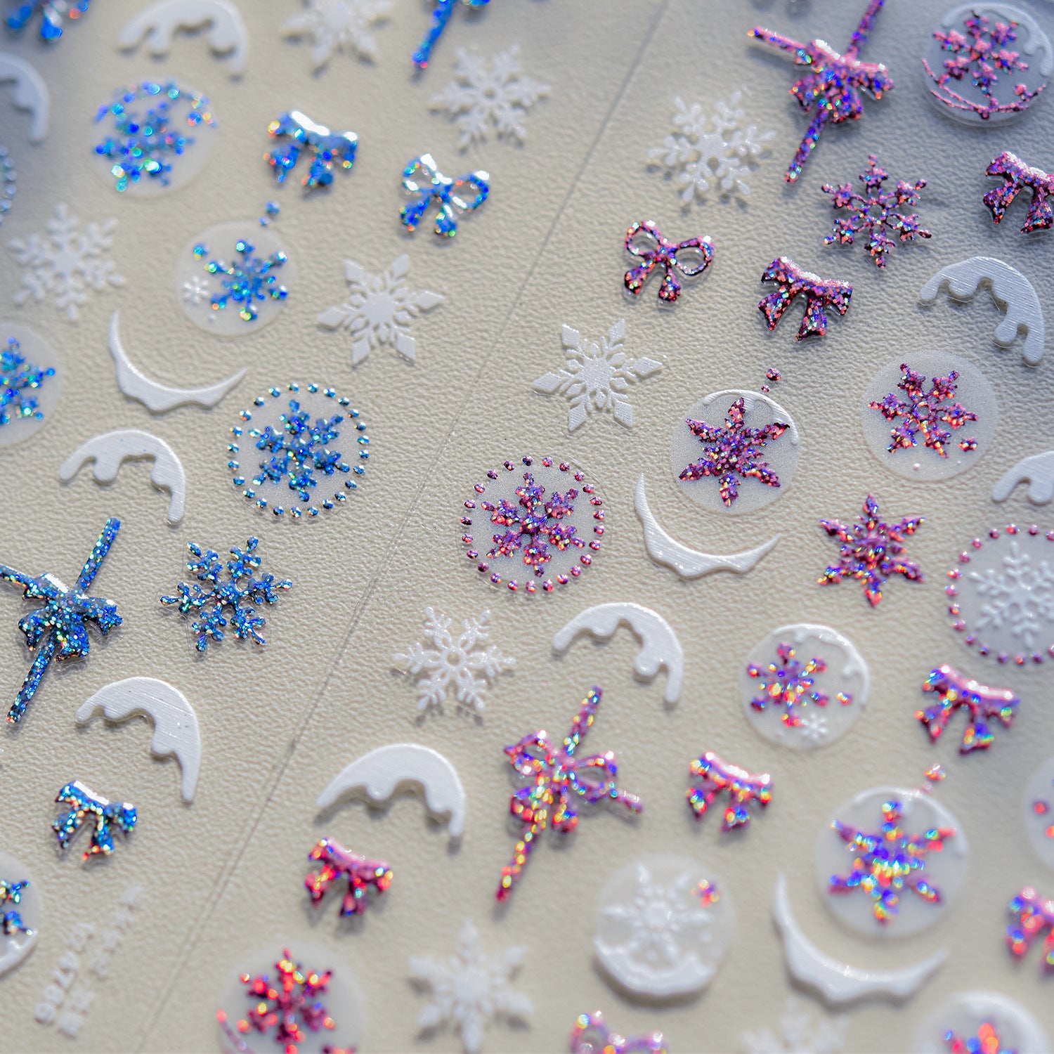 Winter Snowflake Nail Art Stickers Adhesive Embossed Sticker Decals to4786