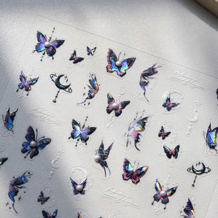 Butterfly Nail Art Stickers Adhesive Embossed Sticker Decals TL322 - Nail MAD