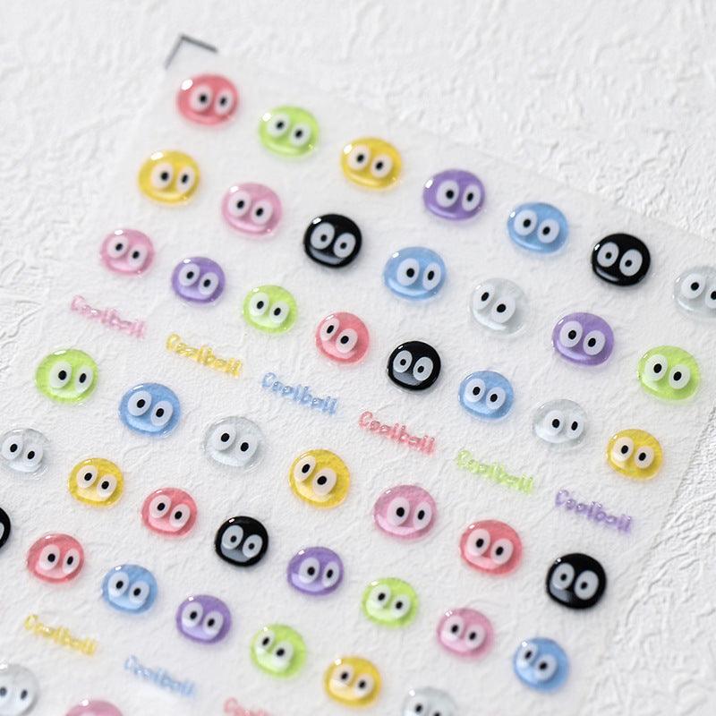 Tensor Nail Art Stickers Cute Eyes Jelly Sticker Decals M190 - Nail MAD