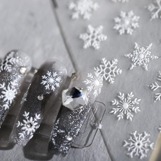 Tensor Nail Art Stickers Snowflake Embossed Sticker Decals TS1939 - Nail MAD