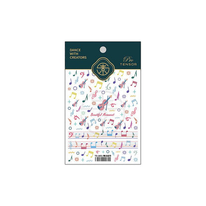 Tensor Nail Art Stickers Embossed Musical Notes Sticker Decals TS1651 - Nail MAD