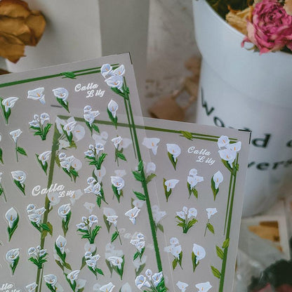 Tensor Nail Art Stickers Calla Lily Sticker Decals - Nail MAD