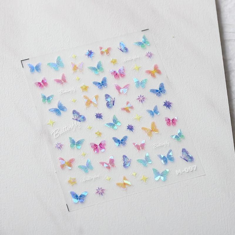 Tensor Nail Stickers Laser Butterfly M094 - Nail MAD