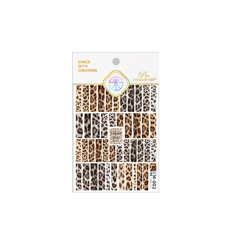 Tensor Nail Art Stickers Leopard Print Sticker Decals EM002 - Nail MAD