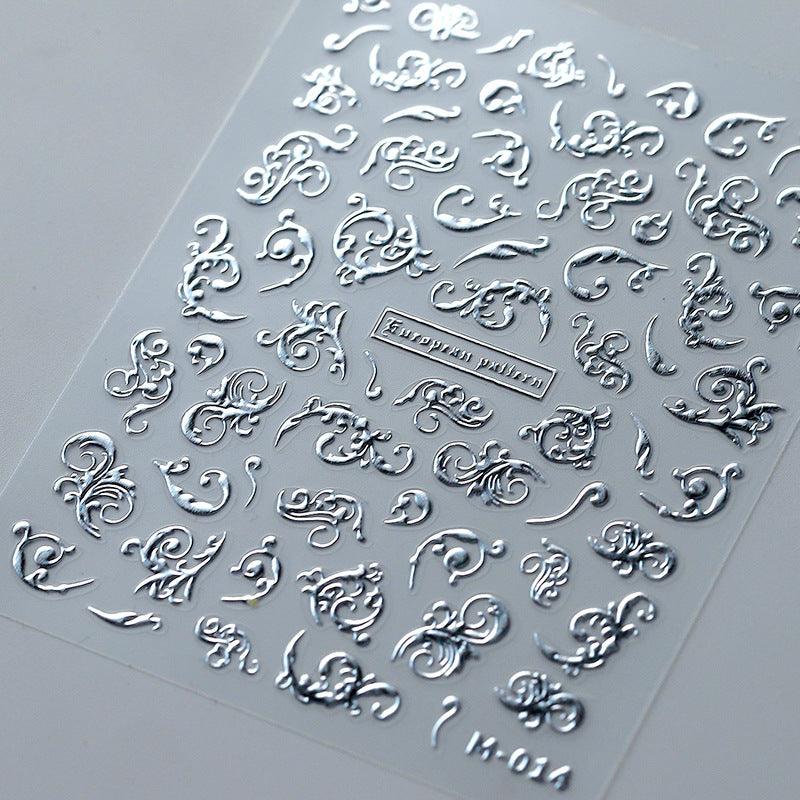 Tensor Nail Art Stickers Metal Colors Love Heart Sticker Decals - Nail MAD