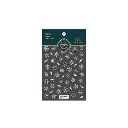 Tensor Nail Art Stickers Embossed Snowflake Sticker Decals TS1954 - Nail MAD