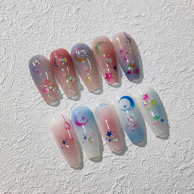 Tensor Nail Art Stickers Star Moon Embossed Sticker Decals TL043 - Nail MAD