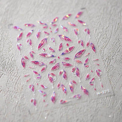Nail Art Stickers Adhesive Slider Butterfly Embossed Angel Wings Sticker Decals M271 - Nail MAD