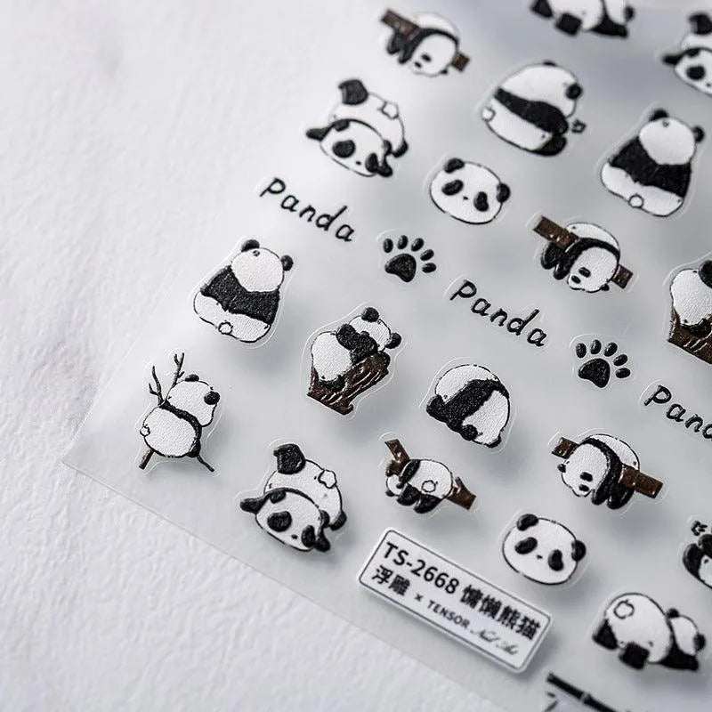Panda Nail Art Stickers Adhesive Sticker Decals TS2667