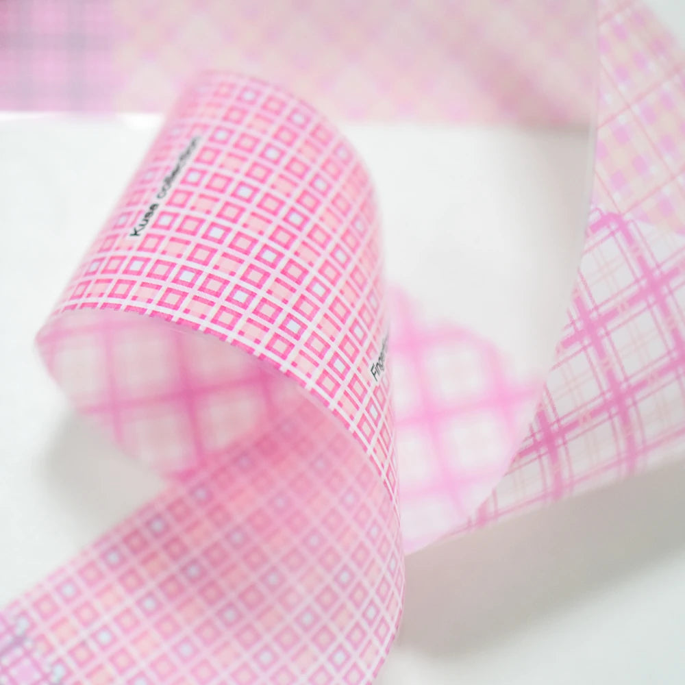 Pastel Preppy Plaid Nail Foil Collection - 388