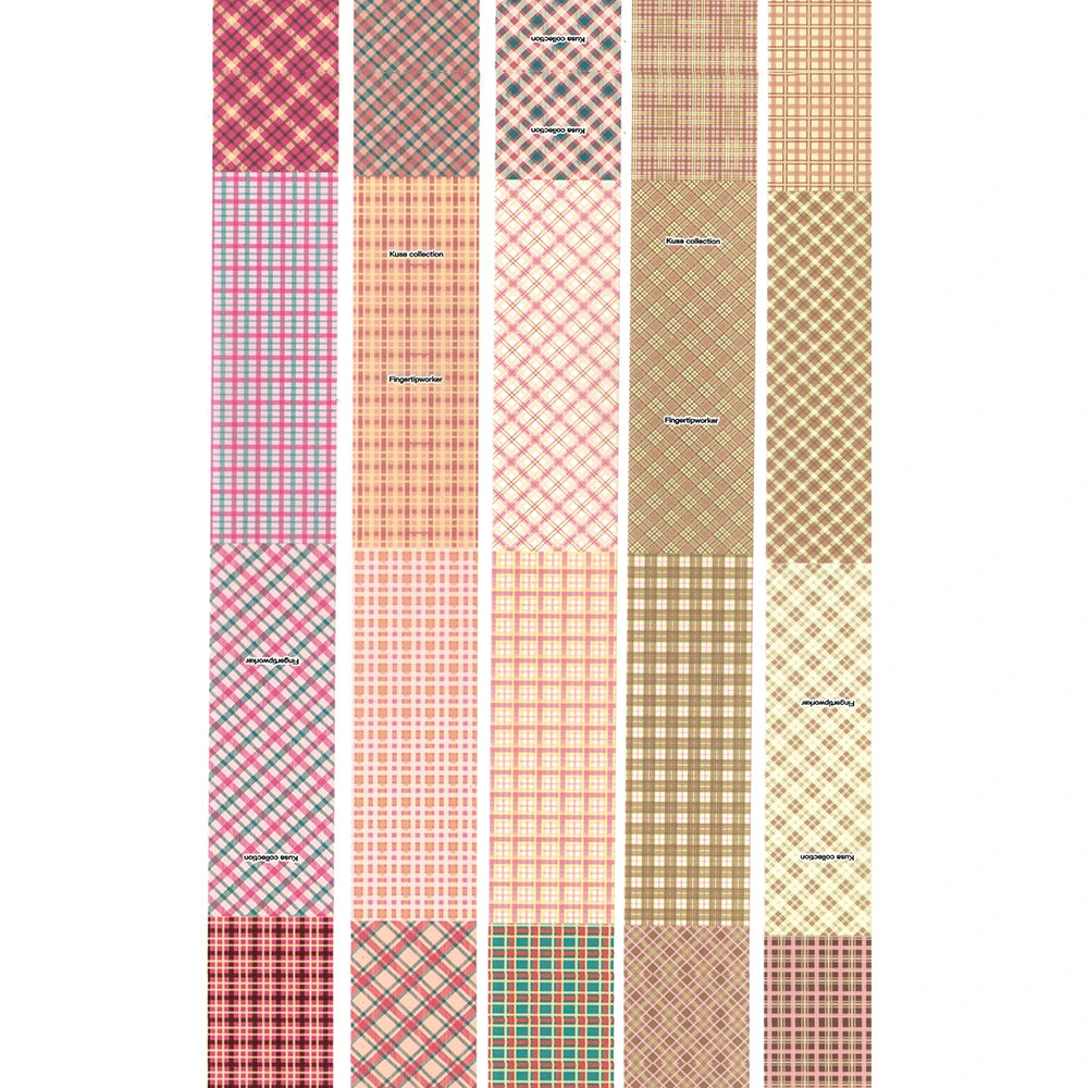 Pastel Preppy Plaid Nail Foil Collection - 388