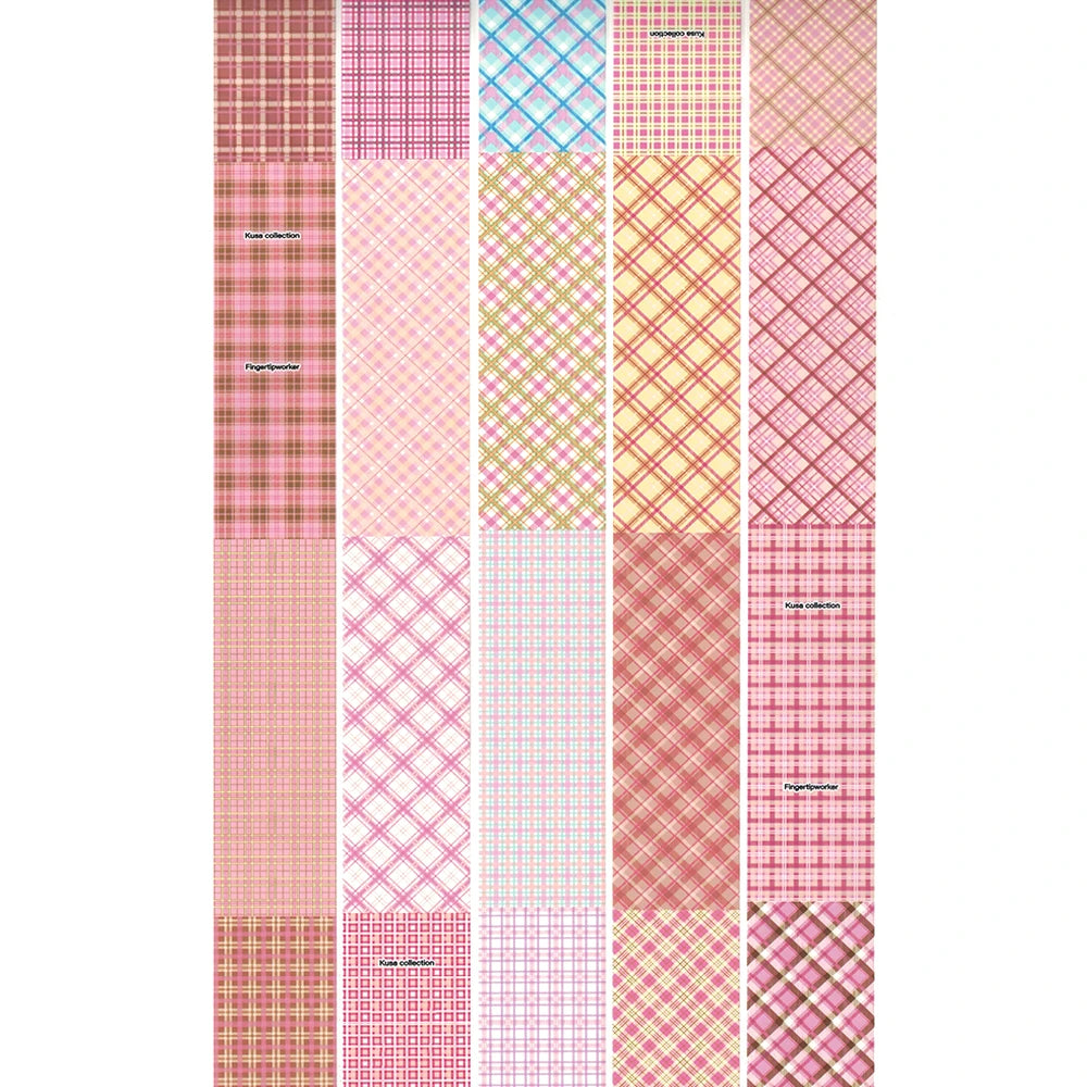 Pastel Preppy Plaid Nail Foil Collection - 388