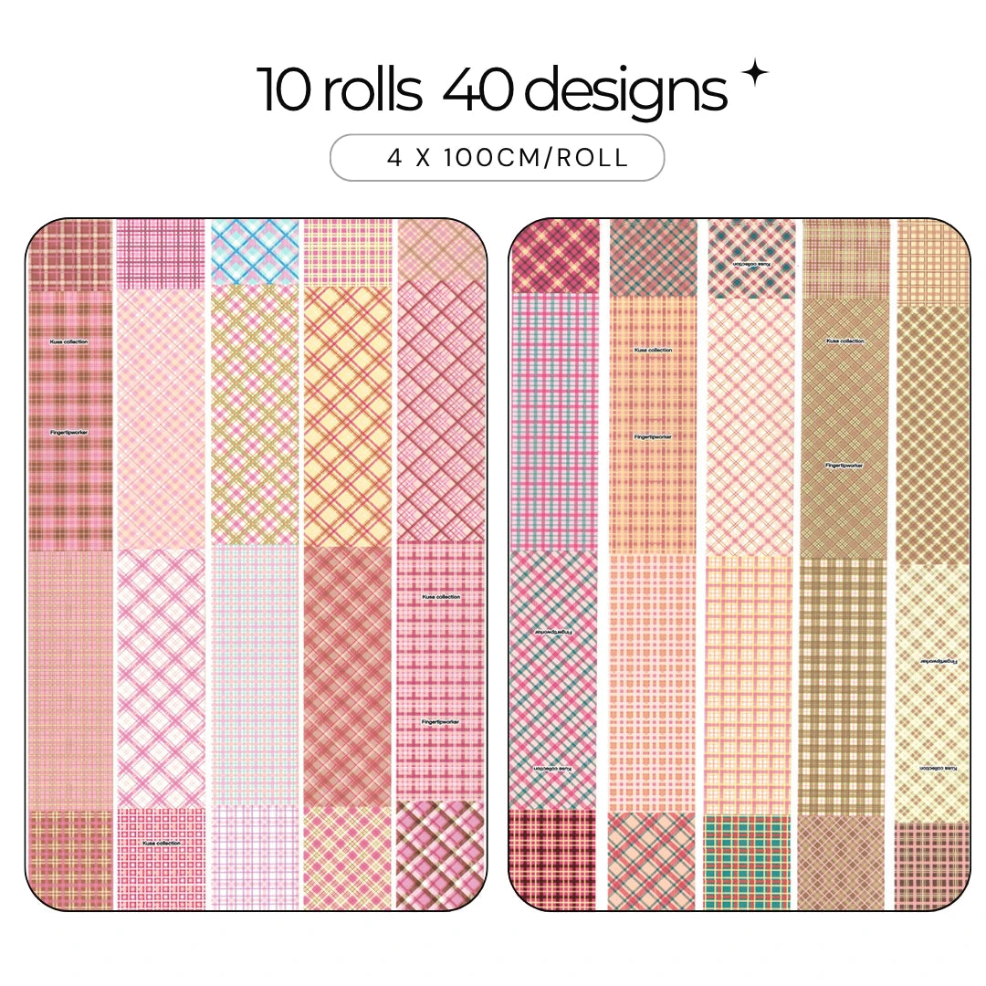 Pastel Preppy Plaid Nail Foil Collection - 388