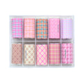 Pastel Preppy Plaid Nail Foil Collection - 388
