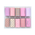 Pastel Preppy Plaid Nail Foil Collection - 388