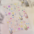 Pastel Star Nail Art Stickers Adhesive Gradient Stars Sticker Decals to5105
