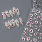 Peony Flower Nail Art Stickers Floral Adhesive Sticker Decals TS2929