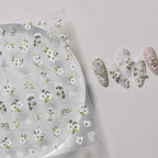 Peony Nail Art Stickers Adhesive Embossed Blooming Flower Sticker Decals to3331