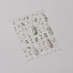 Peony Nail Art Stickers Adhesive Embossed Blooming Flower Sticker Decals to3331