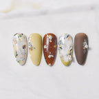 Peony Nail Art Stickers Adhesive Embossed Blooming Flower Sticker Decals to3331