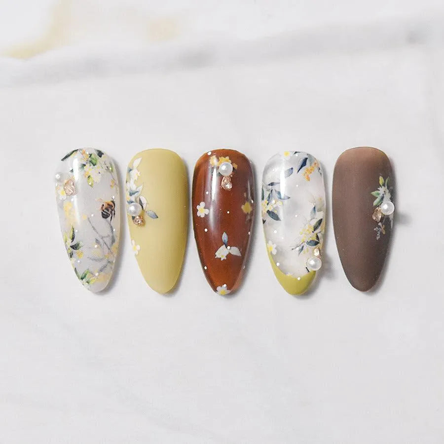 Peony Nail Art Stickers Adhesive Embossed Blooming Flower Sticker Decals to3331