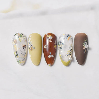 Peony Nail Art Stickers Adhesive Embossed Blooming Flower Sticker Decals to3331