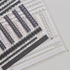 Pink Bowknot Nail Art Stickers Adhesive Embossed Love Lace Sticker Decals to3493