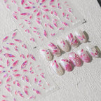 Pink Feather Wing Nail Art Stickers 3D Adhesive Butterfly Angel Wings Sticker Decals M271