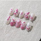 Pink Feather Wing Nail Art Stickers 3D Adhesive Butterfly Angel Wings Sticker Decals M271