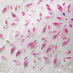 Pink Feather Wing Nail Art Stickers 3D Adhesive Butterfly Angel Wings Sticker Decals M271