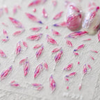 Pink Feather Wing Nail Art Stickers 3D Adhesive Butterfly Angel Wings Sticker Decals M271