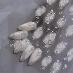 Pink Heart Shape Nail Art Stickers Love Heart Valentines Adhesive Embossed Sticker Decals to4453