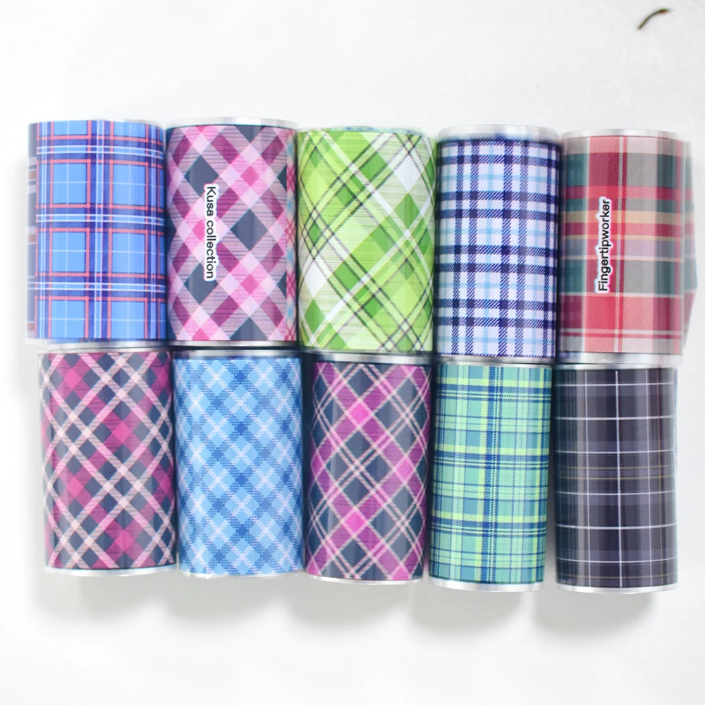 Plaid & Gingham Nail Foil Collection - 380