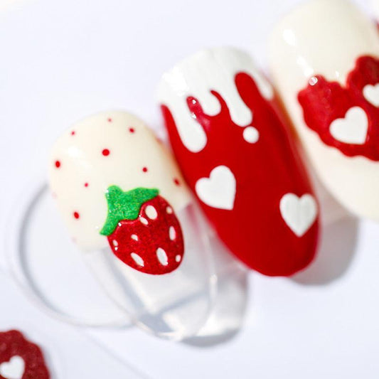 Polishdrops Nail Art Stickers Adhesive Strawberry Heart Sticker Decals TS1170 - Nail MAD
