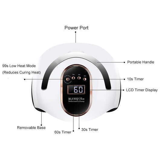 Pro-Cure UV/LED Nail Lamp 168W  [Fast Cure]